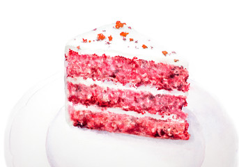 Десерт красный бархат