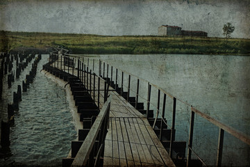 Obraz premium abandoned bridge curve