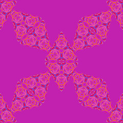 Oriental seamless pattern. Repeating ornament in bright colors.