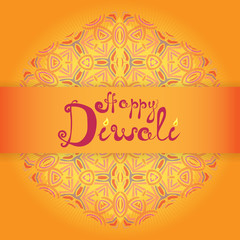 Happy Diwali congratulation handwriting. Indian festival of lighting