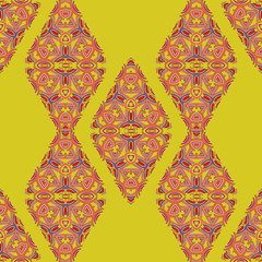 Oriental vector seamless pattern. Repeating ornament in bright colors.