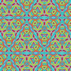 Abstract african seamless pattern. Repeating ornament in bright colors