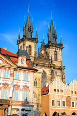 Fototapeta premium Tyn Church, Prague, Czech Republic