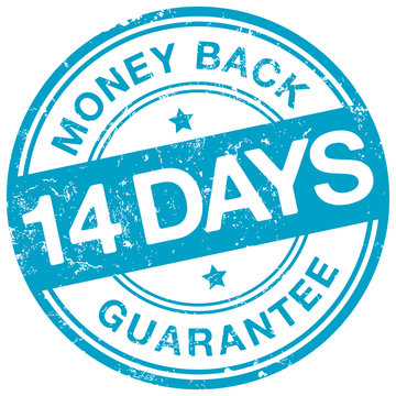 14 days money back guarantee stamp