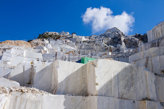 White marble quarry of Carrara, Tuscany, Italy