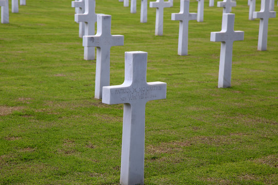 NETTUNO - April 06: Tombs, American war cemetery of the American