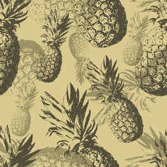 naadloos patroon met ananas