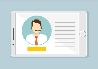 Technical support vector flat illustration