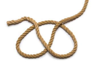 Concept with long hemp rope