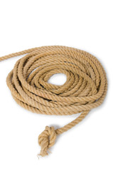 Concept with long hemp rope