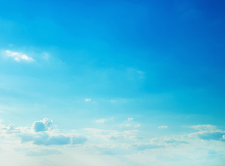 Cloudy blue sky abstract background