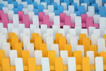 Obraz premium colorful wooden fence.