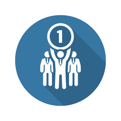 Winner Icon. Business Concept. Flat Design.