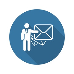 Email Marketing Icon. Flat Design.