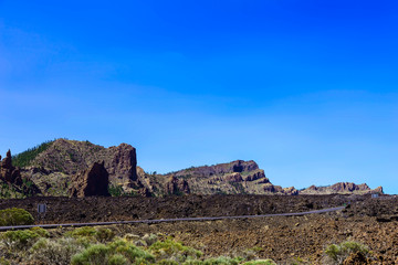 Fototapeta na wymiar Landscape with Road on Tenerife Island
