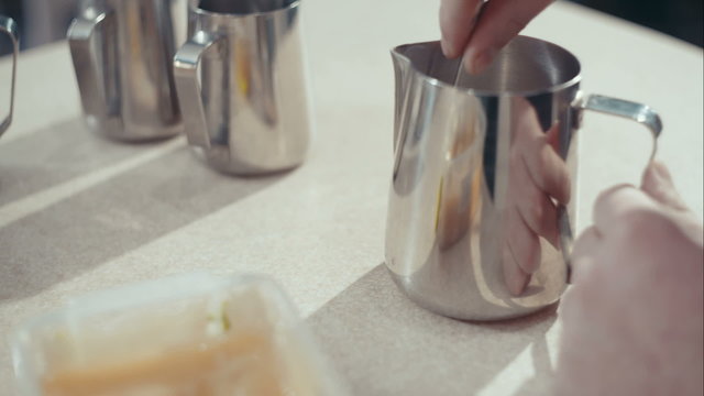 Cooking cube. Chocolate with honey and milk.