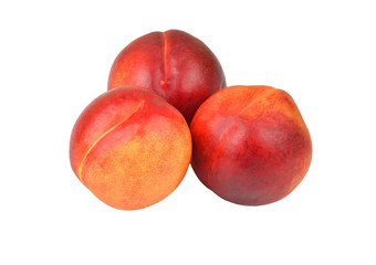 Fototapeta na wymiar Three ripe peach
