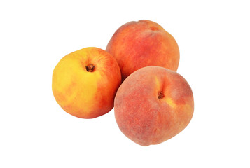 Fototapeta na wymiar Three ripe peach