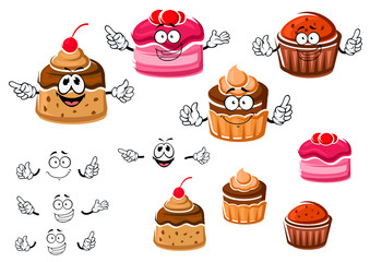 Chocolate cupcakes and caramel pudding