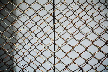 grunge metal fence.