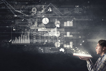 Guy studying finances