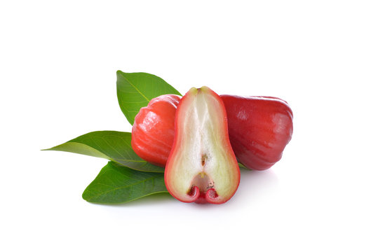 Rose apples or chomphu  on white background.