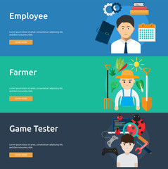Human Profession Banner Set