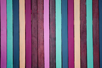 colorful wooden partition.