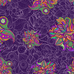 Vector abstract doodle pattern
