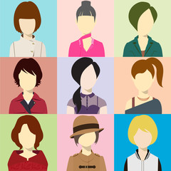 Women Avatar Flash Vector