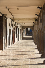 Arches on the Plaza de Armas of Cusco, Peru