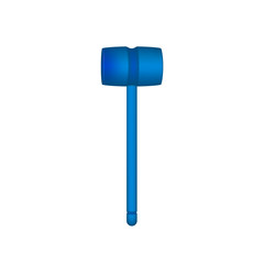 Wooden mallet in blue design