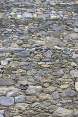 Inca wall made of stones in the Sacred Valley, Peru