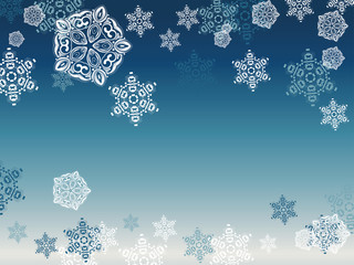 Blue Background with Snowflakes