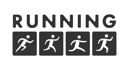 Vector running logo and symbol. Vector sport icon