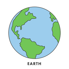 Vector line design symbol for earth