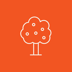 Fruit tree line icon.