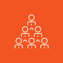 Business pyramid line icon.