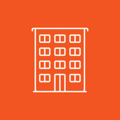 Residential building line icon.