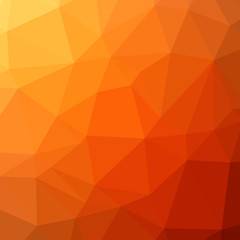 orange abstract background of triangles low poly