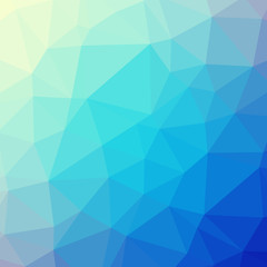 blue abstract background of triangles low poly