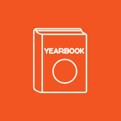 Yearbook line icon.