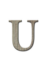 Woonden letters isolated on white. Clipping parth.