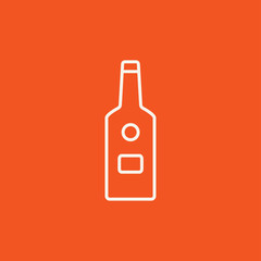 Glass bottle line icon.