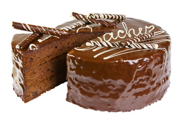 Delicious festive biscuit cake with chocolate