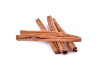 cinnamon stick spice on white background