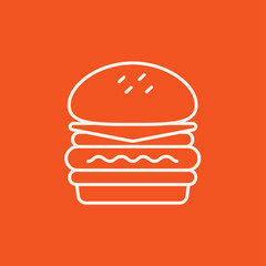 Double burger line icon.