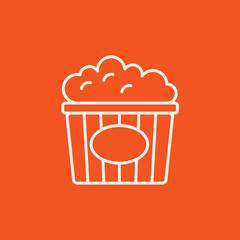 Popcorn line icon.