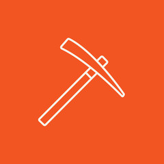 Pickax line icon.