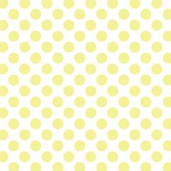 Fototapeta na wymiar Polka dots background with soft yellow dots and white background
